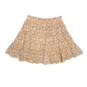 Boho Tiered Paisley Print Stretch Waist Mini Skirt NWT Medium Womens